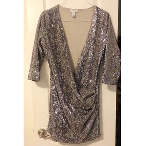 Beautiful night out dress ... silver sequence